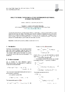 Analytic results for oscillatory systems with extremal dynamic properties