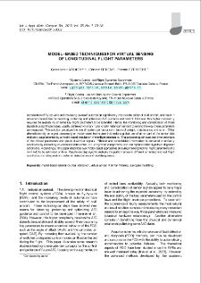 Model-based techniques for virtual sensing of longitudinal flight parameters