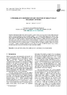 A probabilistic method for certification of analytically redundant systems