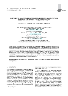 Systematic fault tolerant control based on adaptive Thau observer estimation for quadrotor UAVs