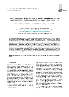 Simultaneous state and parameter estimation based actuator fault detection and diagnosis for an unmanned helicopter