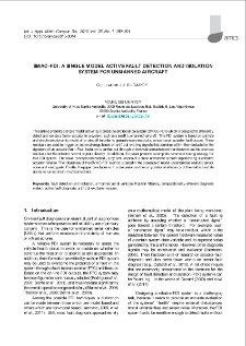 SMAC-FDI: A single model active fault detection and isolation system for unmanned aircraft
