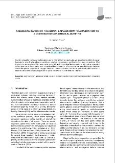A generalization of the graph Laplacian with application to a distributed consensus algorithm