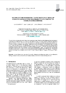 An application framework to systematically develop complex learning resources based on collaborative knowledge engineering