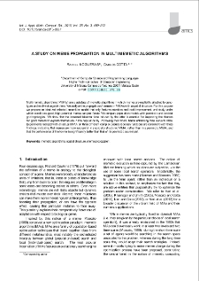 A study on meme propagation in multimemetic algorithms