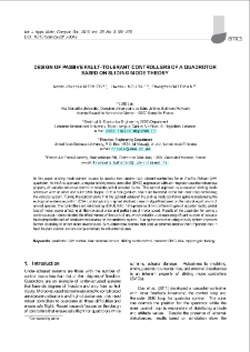 Design of passive fault-tolerant controllers of a quadrotor based on sliding mode theory
