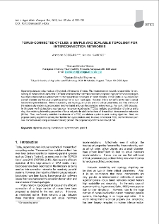 Torus-connected cycles: A simple and scalable topology for interconnection networks