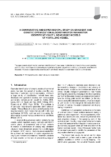 A comparative and experimental study on gradient and genetic optimization algorithms for parameter identification of linear MIMO models of a drilling vessel