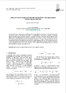 Application of cubic box spline wavelets in the analysis of signal singularities