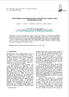 High dynamic range imaging by perceptual logarithmic exposure merging