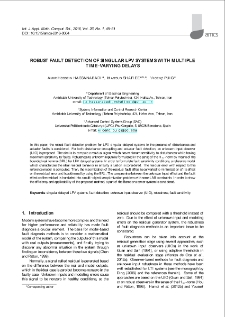 Robust fault detection of singular LPV systems with multiple time-varying delays