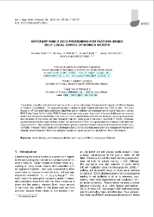 Efficient RGB-D data processing for feature-based self-localization of mobile robots