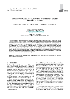 Stability analysis and H[the sign of infinity] control of discrete T-S fuzzy hyperbolic systems