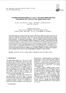 The performance profile: A multi-criteria performance evaluation method for test-based problems