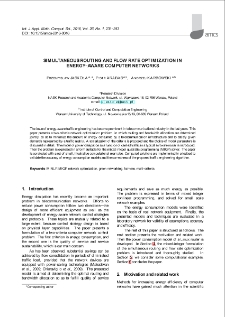 Simultaneous routing and flow rate optimization in energy-aware computer networks