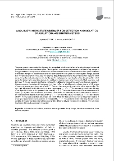 A double window state observer for detection and isolation of abrupt changes in parameters