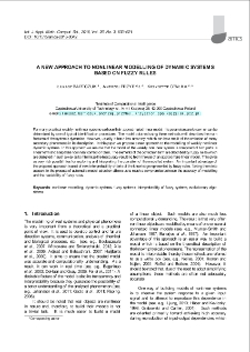A new approach to nonlinear modelling of dynamic systems based on fuzzy rules