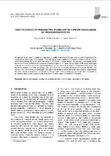 Identification of parametric models with a priori knowledge of process properties