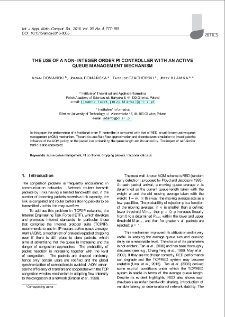 The use of a non-integer order PI controller with an active queue management mechanism