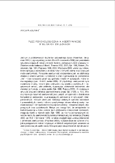 Płeć psychologiczna a asertywność w bliskich związkach = Psychological gender and assertiveness in close relationships