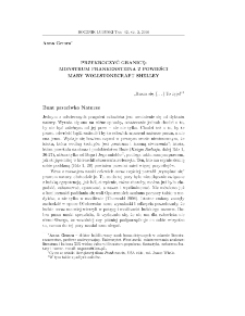 Przekroczyć granicę: monstrum Frankensteina z powieści Mary Wollstonecraft Shelley = To cross the border: Frankenstein monster from the novel by Mary Wollstonecraft Shelley
