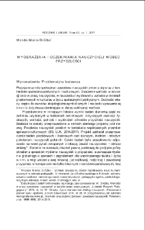 Wyobrażenia i oczekiwania nauczycieli wobec przyszłości = Teachers` ideas and expectations about the future