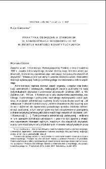 Praktyka obsadzania stanowisk w administracji skarbowej III RP w świetle wartości konstytucyjnych = The practice of filling tax administration positions in the Third Polish Republic in the light of constitutional values
