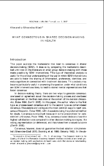 What connects us in shared decision-making in health = Co nas łączy w podejmowaniu wspólnych decyzji o zdrowiu