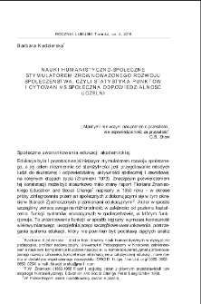 Nauki humanistyczno-społeczne stymulatorem zrównoważonego rozwoju społeczeństwa, czyli statystyka punktów i cytowań vs społeczna odpowiedzialność uczelni = The humanities and social sciences as a stimulus for a sustainable development of society: publication points and citation statistics versus social responsibility of universities