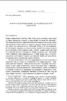 Miasta zdegradowane w wojew&oacute;dztwie lubuskim = Degraded towns in the lubuskie voievodship