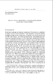 Skład ciała seniorek z uwzględnieniem zjawiska sarkopenii = Body composition of older women in consideration of sarcopenia