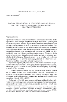 Poziom sprawności a poczucie jakości życia na przykładzie wybranych żołnierzy sił powietrznych = Physical activity level and life quality perception on the example of selected air force soldiers