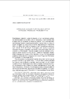 Ewolucja działań rewitalizacyjnych w Polsce. Przegląd problematyki = Evolution of revitalisation activities in Poland. Review of the issues
