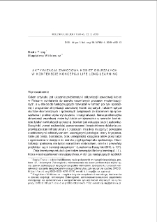 Aktywizacja zawodowa kobiet dojrzałych w kontekście koncepcji life long learning = Professional activation of mature women in the context of the life-long learning concept