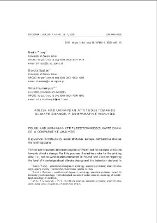 Polish and Ukrainian attitudes towards climate change. A comparative analysis = Postawy wobec zmian klimatu w Polsce i Ukrainie. Analiza porównawcza