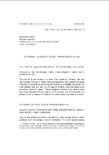 Cyfrowa (nie)moc dzieci przedszkolnych = The digital (dis)empowerment of preschool children