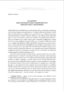 Kłamstwo jako przedmiot badań jakościowych. Ograniczenia i możliwości = A lie as the subject of quality research. Limitations and possibilities