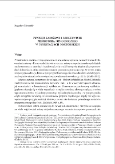 Funkcje założone i rzeczywiste promotora pomocniczego w dysertacjach doktorskich = The assummed and the real functions of auxiliary supervisor in Phd dissertations