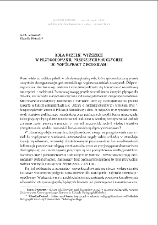 Rola uczelni wyższych w przygotowaniu przyszłych nauczycieli do współpracy z rodzicami = The role of higher education institutions in the preparation process of the future teachers to cooperate with parents