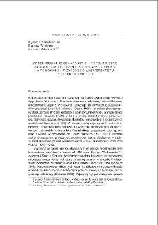 Zróżnicowanie somatyczne i typologiczne studentów i studentek pierwszego roku wychowania fizycznego Uniwersytetu Zielonogórskiego = Somatic and typological differentiation of first year male and female students of physical education, University of Zielona Gora