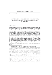 Zainteresowanie studentów Uniwersytetu Zielonogórskiego uzyskiwaniem wiedzy o zdrowiu = University of Zielona Gora students` interest in acquiring knowledge about health