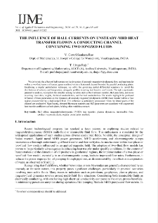 The influence of Hall currents on unsteady-MHD heat transfer flowin a conducting channelcontaining two ionized fluids