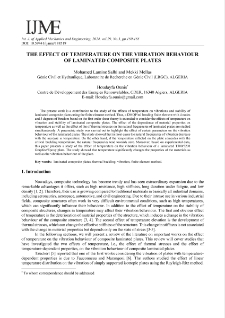 The effect of temperature on the vibration behaviour of laminated composite plates