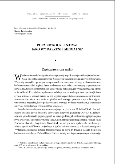 Pol`and`Rock Festival jako wydarzenie medialne = Pol`and`Rock Festival as a Media Event