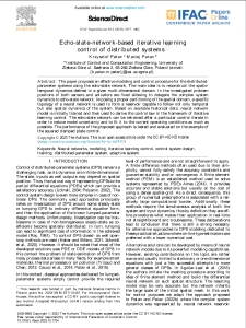 Echo-state-network-based iterative learning control of distributed systems