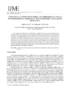 A practical alternative model to approximate a fully two dimensional thermally non-symmetric annular fin efficiency