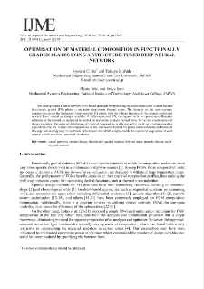 Optimisation of material composition in functionally graded plates using a structure-tuned deep neural network