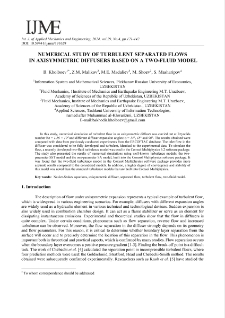 Numerical study of turbulent separated flows in axisymmetric diffusers based on a two-fluid model