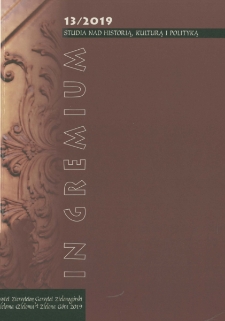 In Gremium : studia nad historią, kulturą i polityką, tom 13 - spis treści