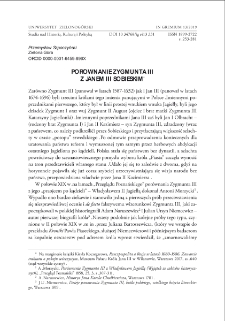 Porównanie Zygmunta III z Janem III Sobieskim